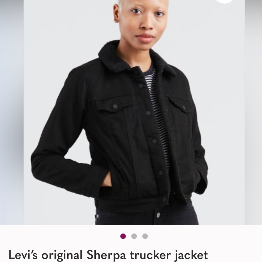 Levi's Black Sherpa Lined Jacket